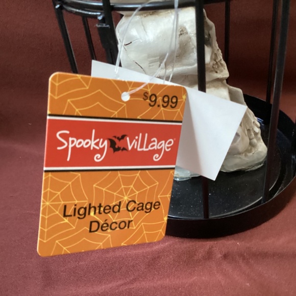 Spooky Village Halloween Lighted Cage Decor New  9” - Picture 4 of 10